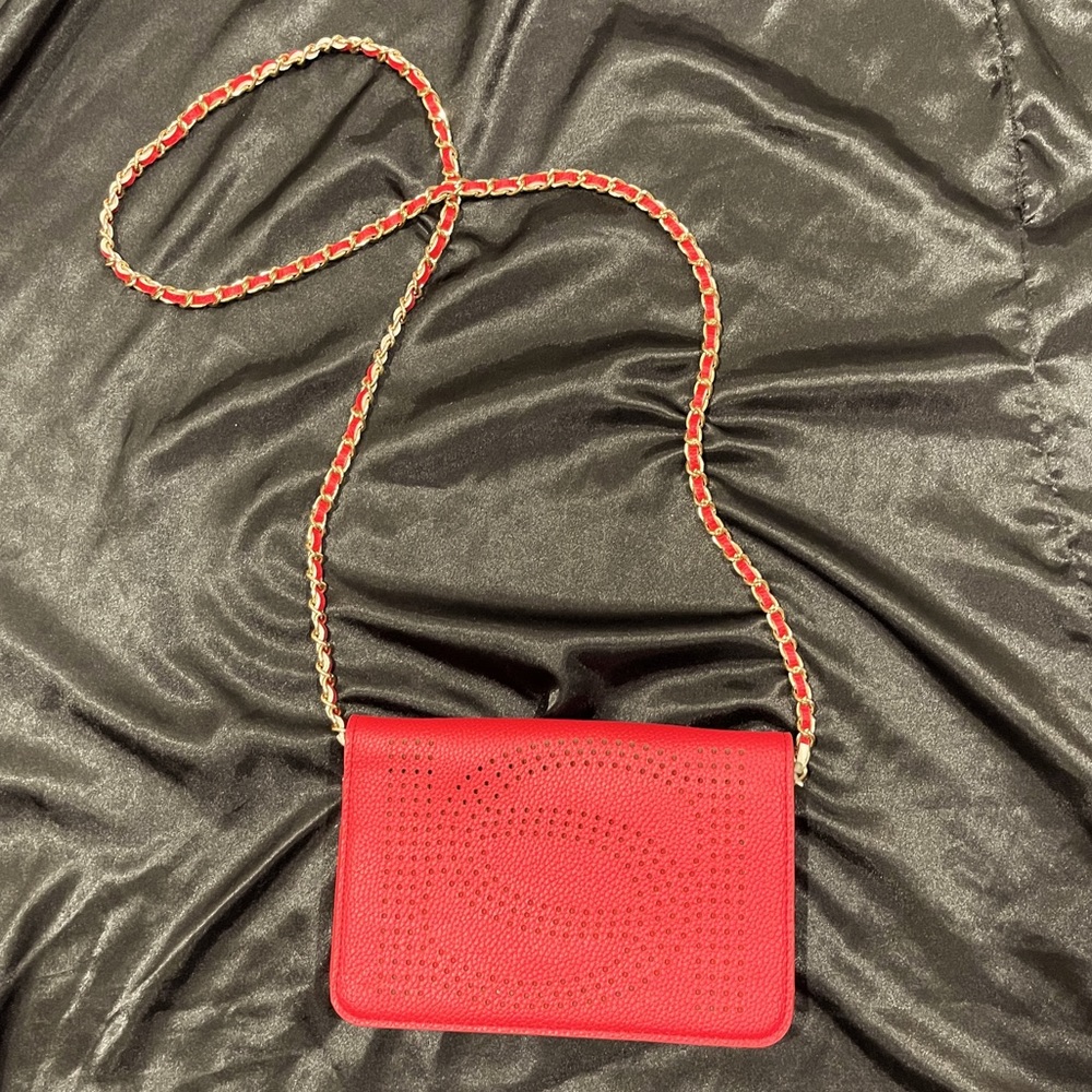 Bold Red Bebe clutch